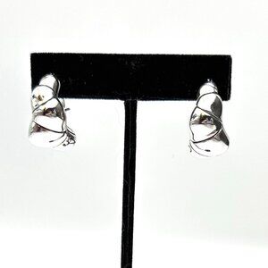 John Hardy Bamboo Silver Buddha Belly Earrings — EUC with Tags & Dustbag